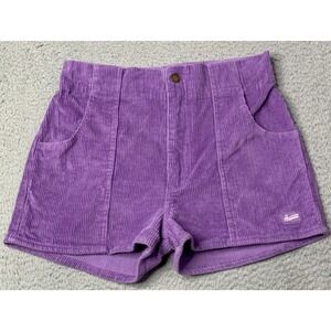 Hammies Shorts Womens Size 32 Purple Corduroy High Rise Cotton Blend Shorts
